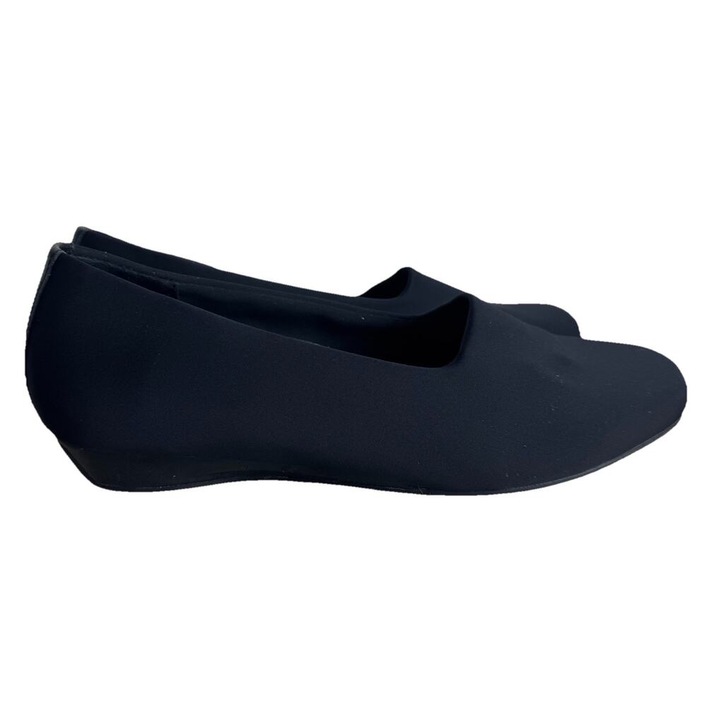 Vionic Powell Women's Black Stretch Slip-On Flats Shoes Size 8.5 Comfort Shoe